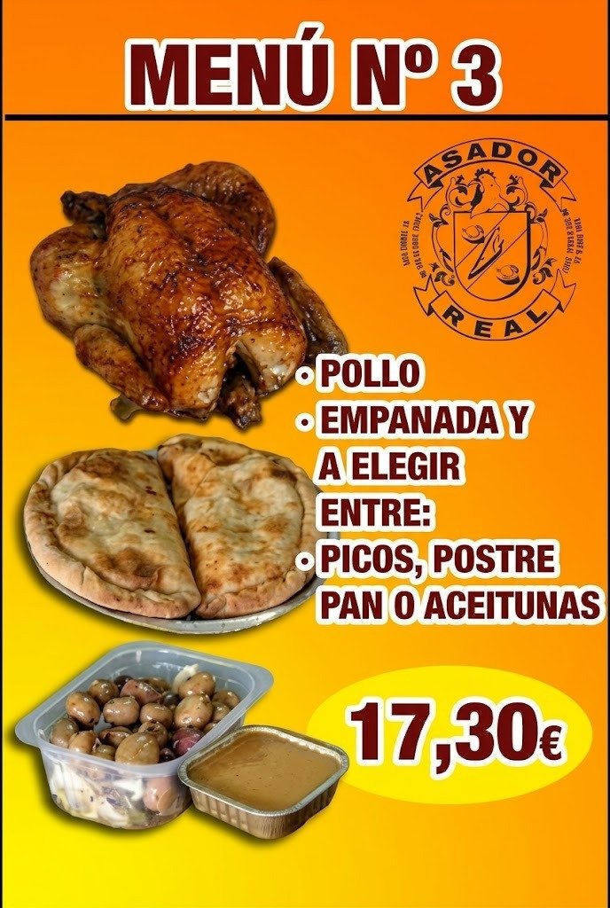Menú Nº 3 Pollo Asado y Empanada Asador Real Jerez